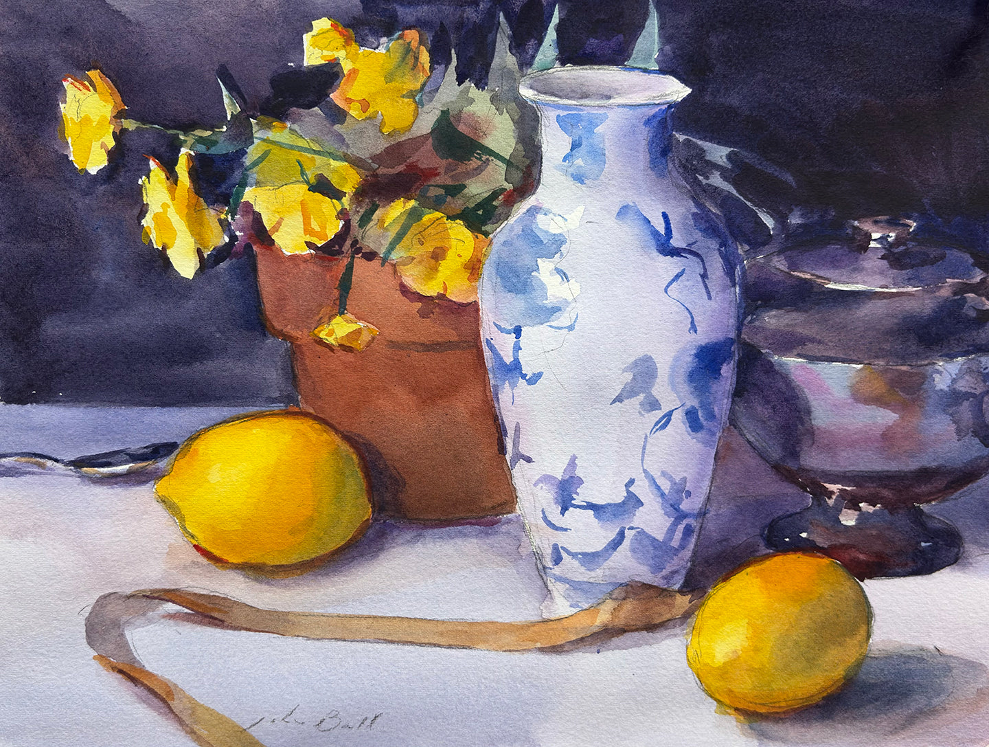 Yellow Blue and Silver