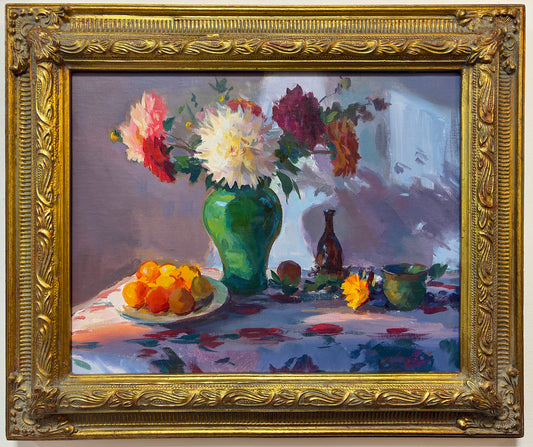 Green Vase, Warm Light